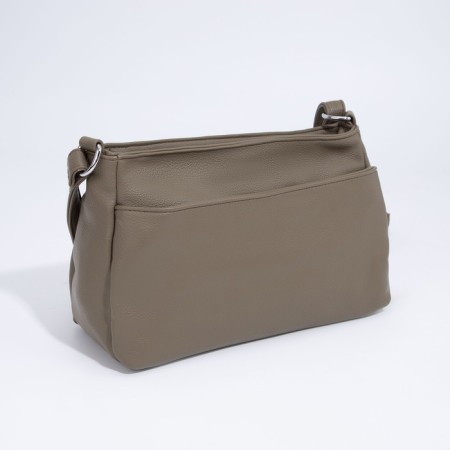 Bag Cross-Bodi with a zipper, green color-1