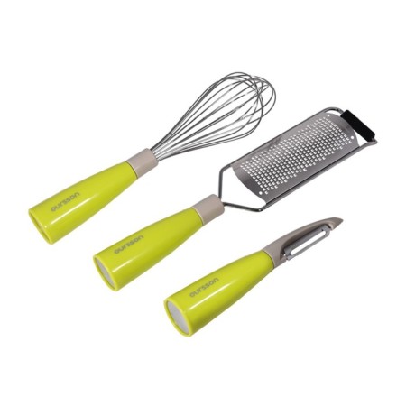 Set of kitchen accessories Oursson, 3 objects, color green apple-1