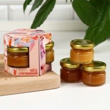 The set “Happiness in every moment”: buckwheat honey, honey multi -traffic, honey taiga, 3 pcs. X 30 g.