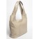 Sobo bag female, genuine leather, ludor beige, 39x13x27 cm