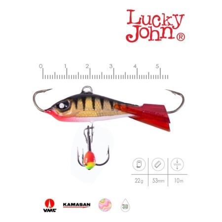 Balancir Lucky John Baltic 5 + tee, 5 cm, color 11hrt blister-1