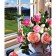 Diamond mosaic with partial filling "Bouquet on the window" 40x50 cm, on the subframe