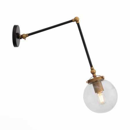 Sconces st. SL234.421.01. Varieta. 1x40 W, E27, 15x42.5 cm, black color, gold-5