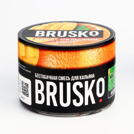 Brusko tedaby nicotine mixture "Mango with orange and mint", 50 g, Medium