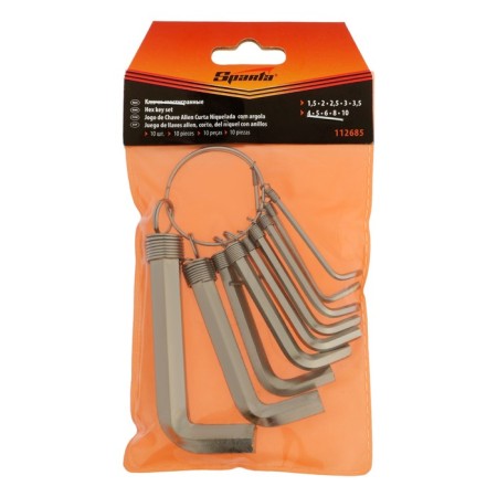 A set of keys to IMBUS SPARTA, 1.5–10 mm, 10 pcs, nickel, on the ring-2