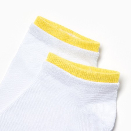 Women's socks, white/yellow color, size 35-38-1