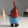 Suvenir Polystone "Santa Claus in a cap with berries, with a bird northern cardinal" 9x9x18.8 cm