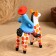Дымковская игрушка "Всадник с букетом", 16 см