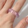Ring plastic "Spring", purple color, 17 size