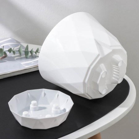 Pot for flowers with the pallet laurel, 2.3 l, d = 17.5 cm, h = 15 cm, white color-3