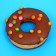 Cupcake "Papita Donut", with cocoa glaze, chocolate filling and colored dragees 40 g