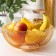 Fruit vase "plexus", 30 × 30 × 13, the color of the gold