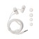 Hoco M34 headphones, wired, vacuum, microphone, jack 3.5 mm, 1.2 m, white