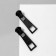 Earrings Metal "Lightning", black color