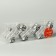 Set of jewelry plastic 3 pcs "Models" 9x3.5 cm, silver