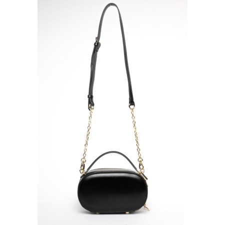 Bag Cross-Body Women's, genuine leather, Ludor black, 20x8x12 cm-1