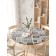 The tablecloth “Old newspaper”, round, oxford, elastic band, size 140x140 cm, diameter 105-120 cm
