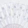 Fan h = 21 cm "sequins", white