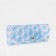 A case for glasses on a button, 15 cm × 3 cm × 6 cm, blue/transparent color