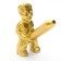 Gas lighter for smoking "Female Happiness", Piezo, 7 x 3.5 cm, gold