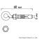 Anchor bolt of the bison, with a ring, yellow -recorded, 10x60 mm, 40 pcs