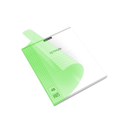 Aunt 48 sheets in the Erichkrause Coverpro Neon Classica, a plastic cover, an offset unit, whiteness is 100%, green-1