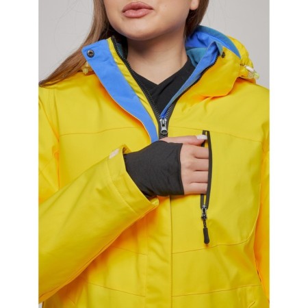 Ski jacket female, size 46, yellow color-5