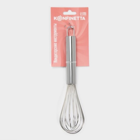 Konfinetta “Silver” whisk, string 1.3 mm, 25 × 6 × 6 cm, silver color-3