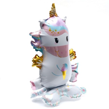 Foil ball 15 "Unicorn", on a stand, under the air-1