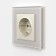 Rosette W1171162 with grounding and curtains, Aivori matte