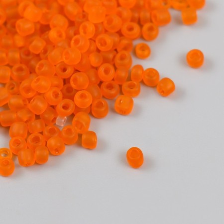 Glass beads 6/0 "matte translucent. Grenade" 30 grams