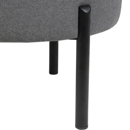 Pouffer "Charlie 3", 400 × 400 × 450 mm, artificial wool Cardif 20, dark gray color-3