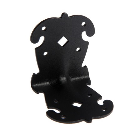 Figure mounting corner, 70x70x60x2.1 reinforced, black color