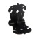 Figure mounting corner, 70x70x60x2.1 reinforced, black color