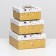 A set of boxes 3 in 1 15.5x15.5x7.5 - 18x18x8.5 - 20x20x9.5 cm.
