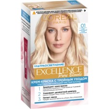 Hair Cream L’Oreal Excellence Pure Blonde, tone 01 Super-spacing greasy natural