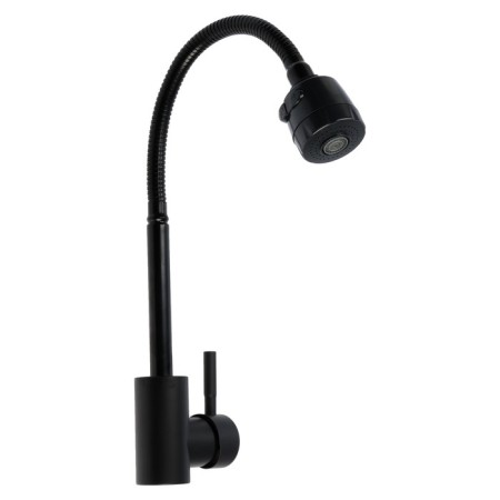 Zein Z2391 kitchen mixer, flexible surge, 40 mm cartridge, stainless steel, black-6