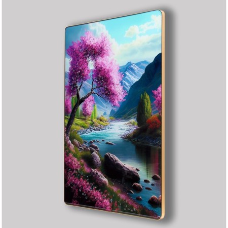 Acrylic painting "Sakura Summer Morning" 60x39.5 cm-1