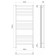 Terminus heated towel rail "Noto" P12, 500x1250 mm, chrome
