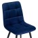 Stool on a metal frame chilli to metal/velor, black/blue 44x50x85 cm