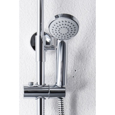 Bravat Opal shower column, with a shower mixer (upper shower of a square shape)-2