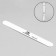 File - emery, on a wooden basis, abrasiveness 180/240, 18 cm, white color