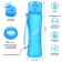 Water bottle, 600 ml, "movement - life", with a drinker, blue