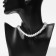 Choker "Pearl" minimalism, white color, 35 cm