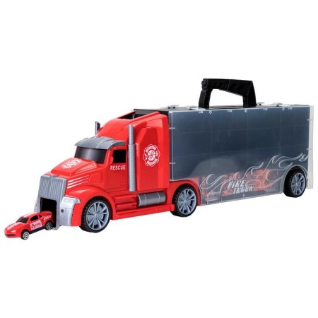 Auto -Vorot Case Givito "Saluation Service", with cars, with tunnel, red color, 54 cm-2