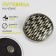 Metal button on the leg "Ornament, decorative, d = 25 mm, white/black/silver color