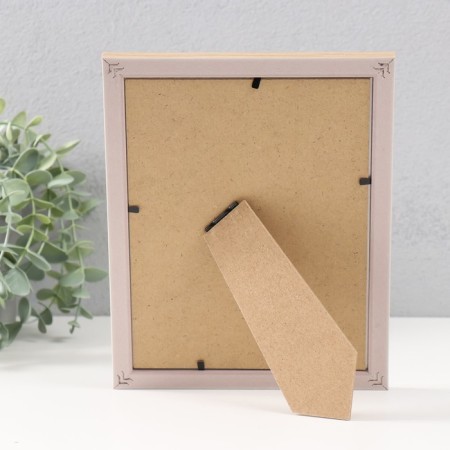 Photo frame plastic 15x20 cm "Golden brackets. Double" beige 18.5x23.5 cm-3