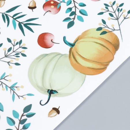 Stick plastic interior color "pumpkin and apples" set 2 sheets 30x40 cm-2