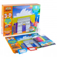 Coloring book “Sights” Street Streets 12 centers, 3D glasses, water bottle