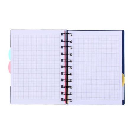 College A6 College, 120 sheets in the Blue cage, a relief plastic cover with cutting, 3 colored plastic separator, OFSET block-3
